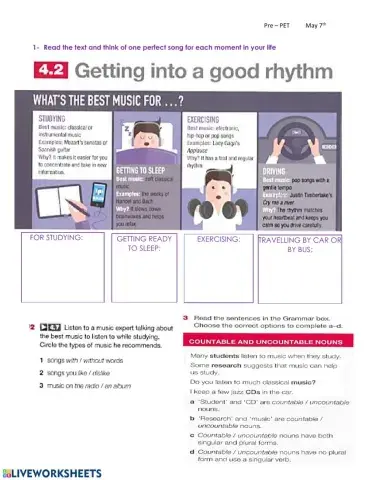 Countable and uncountable