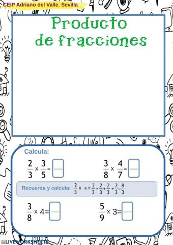 Producto de fracciones