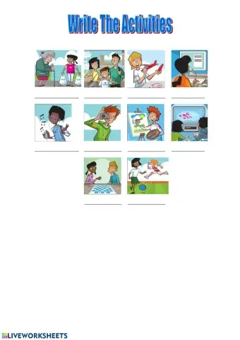 Write Free Time activities