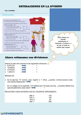 Estimaciones en las divisiones