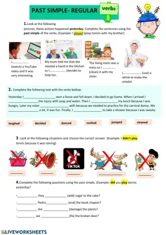 Present simple regular verbs