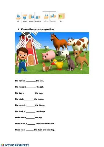 Prepositions of place