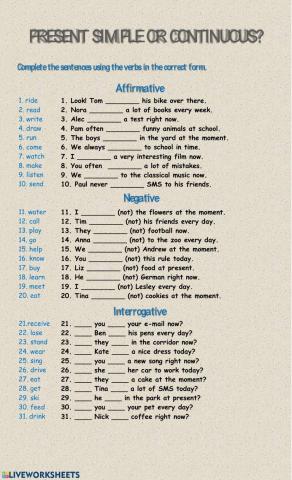 Present simple vs present continuous