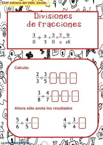 División de fracciones