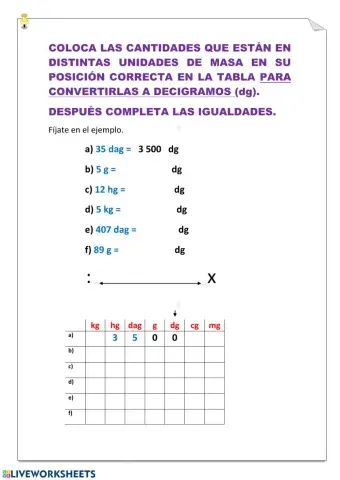 Convertir unidades de masa