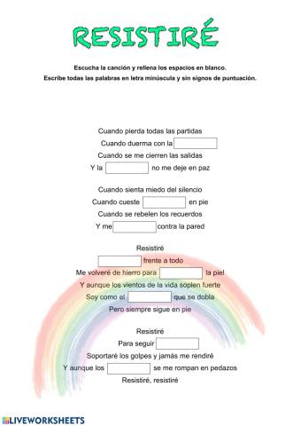 Comprensión oral - Resistiré