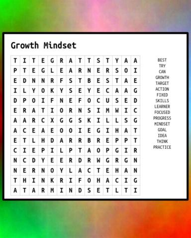Growth Mindset Key Words