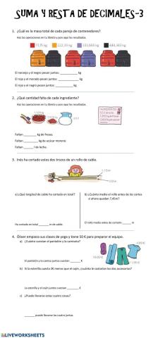 T7 Suma y resta de decimales - 3