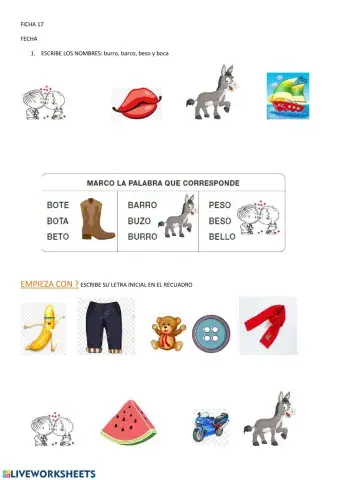 Alfabetizacion 17.1 Sonido b