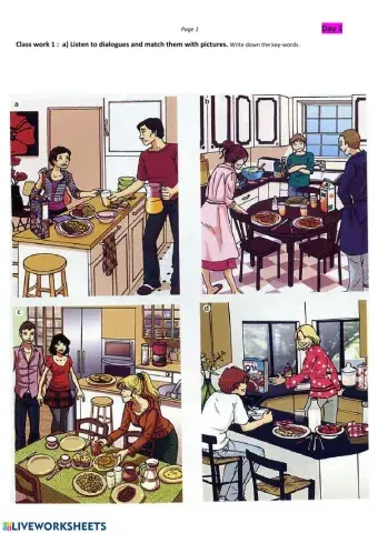 English 4e-Eat American style 1-listen and complete