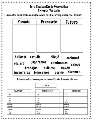 Evaluación de tiempos verbales