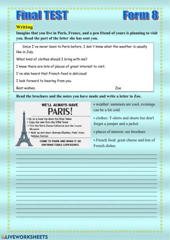 To the top 3b Writing