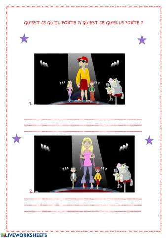 Qu'est-ce qu'il porte?