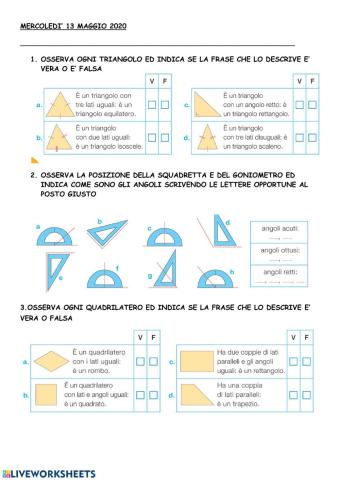 Matematica 13 maggio ripasso