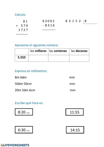 Medidas mayores que el metro