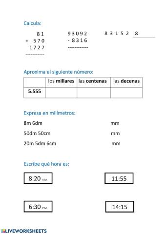 Medidas mayores que el metro