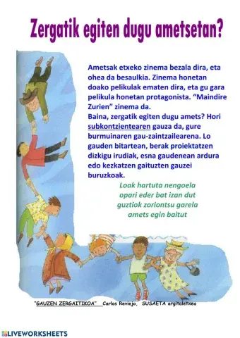 Zergatik egiten dugu ametsetan?