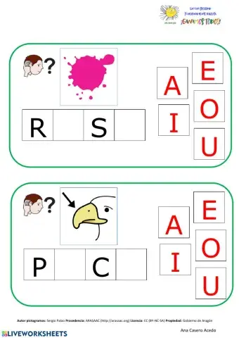 Completar con vocales 2