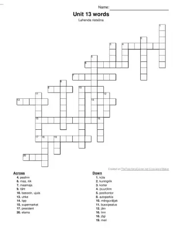 ILE 1. Unit 13 words