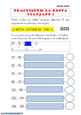 Repassem les restes viatjant 1
