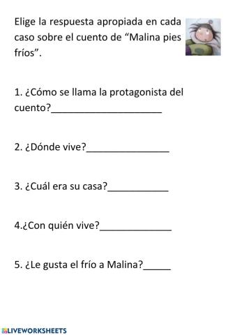 Contesta sobre Malina pies fríos