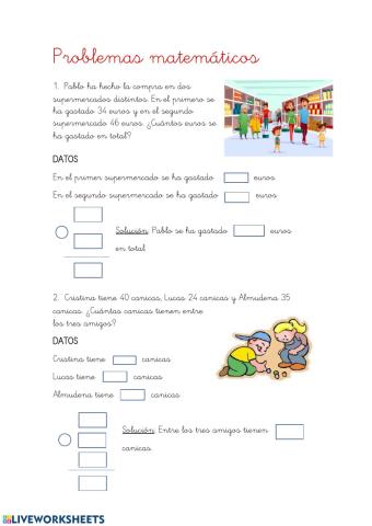 Problemas matemáticas 1