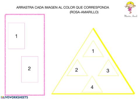 CLASIFICAR COLORES (rosa-amarillo)