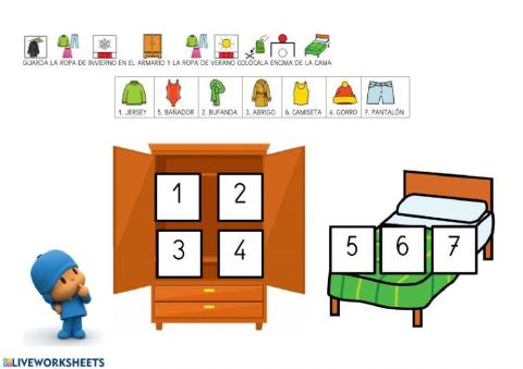 Ropa de invierno y de verano