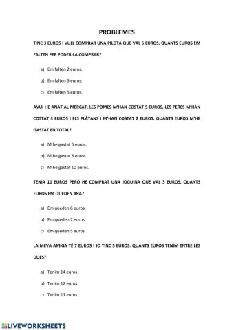 Problemes matemàtiques