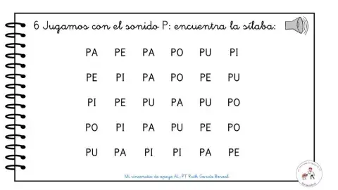 Jugamos con el sonido P 6