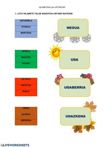 Hilabeteak eta urtaroak - Lotu