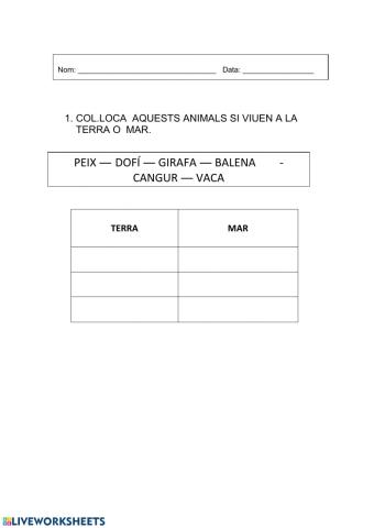 Animals (Educació Especial)