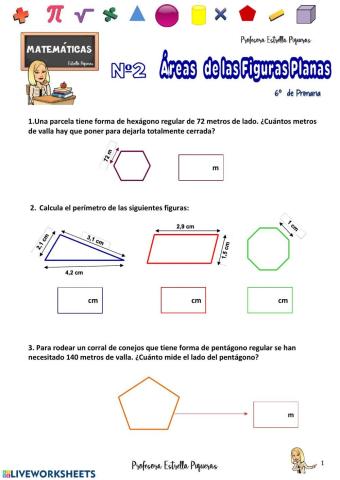 Áreas de las figuras planas