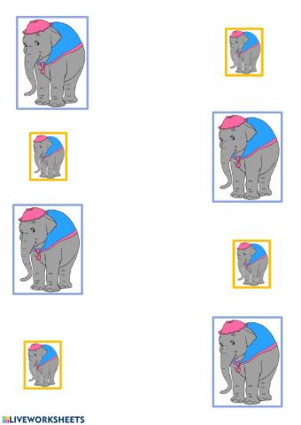 Tamaño Grande - Pequeño Dumbo