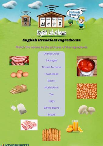 Ingredients for an English Breakfast