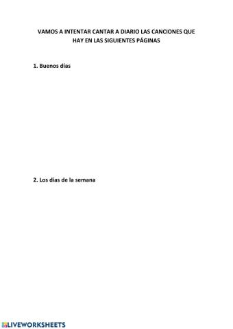 Canciones de rutinas