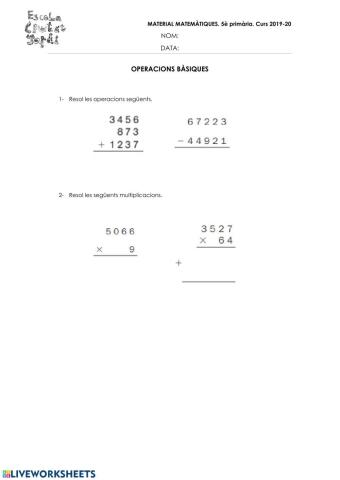 Operacions bàsiques