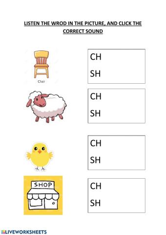 Ch-sh phonics