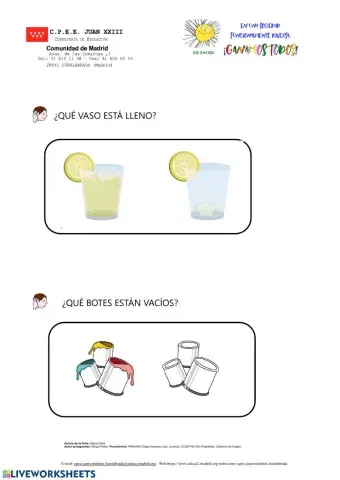 Conceptos básicos lleno vacío