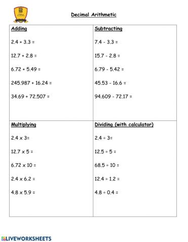 Decimal Arithmetic