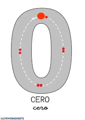 Trazo número 0. CERO