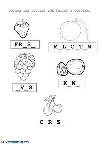 Completa las vocales
