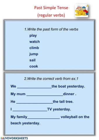 Past Simple Tense (regular verbs)