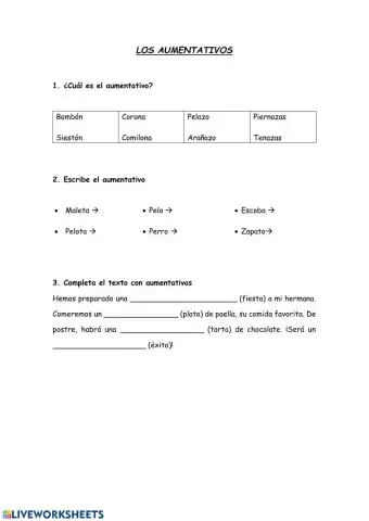 Aumentativos y número de los sustantivos