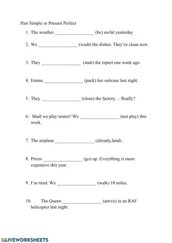 Present Perfect vs Past Simple