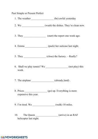 Present Perfect vs Past Simple