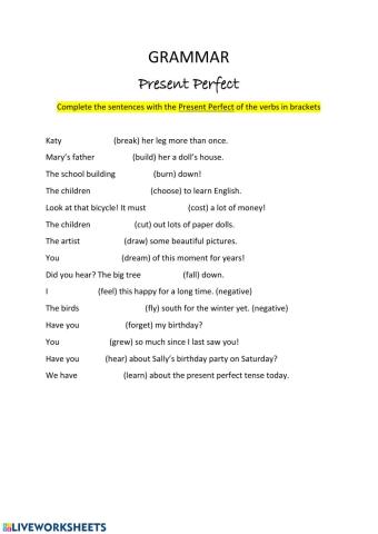 Present Perfect