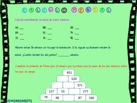 calculo mental