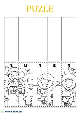 Puzle números. Colegio