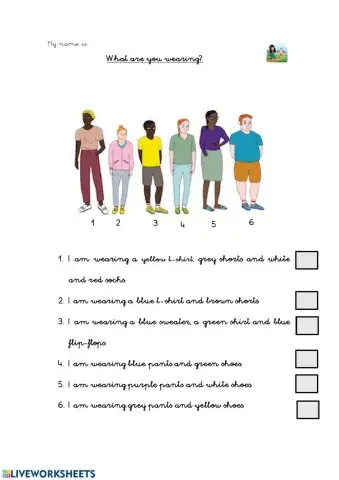 Reading: I am wearing